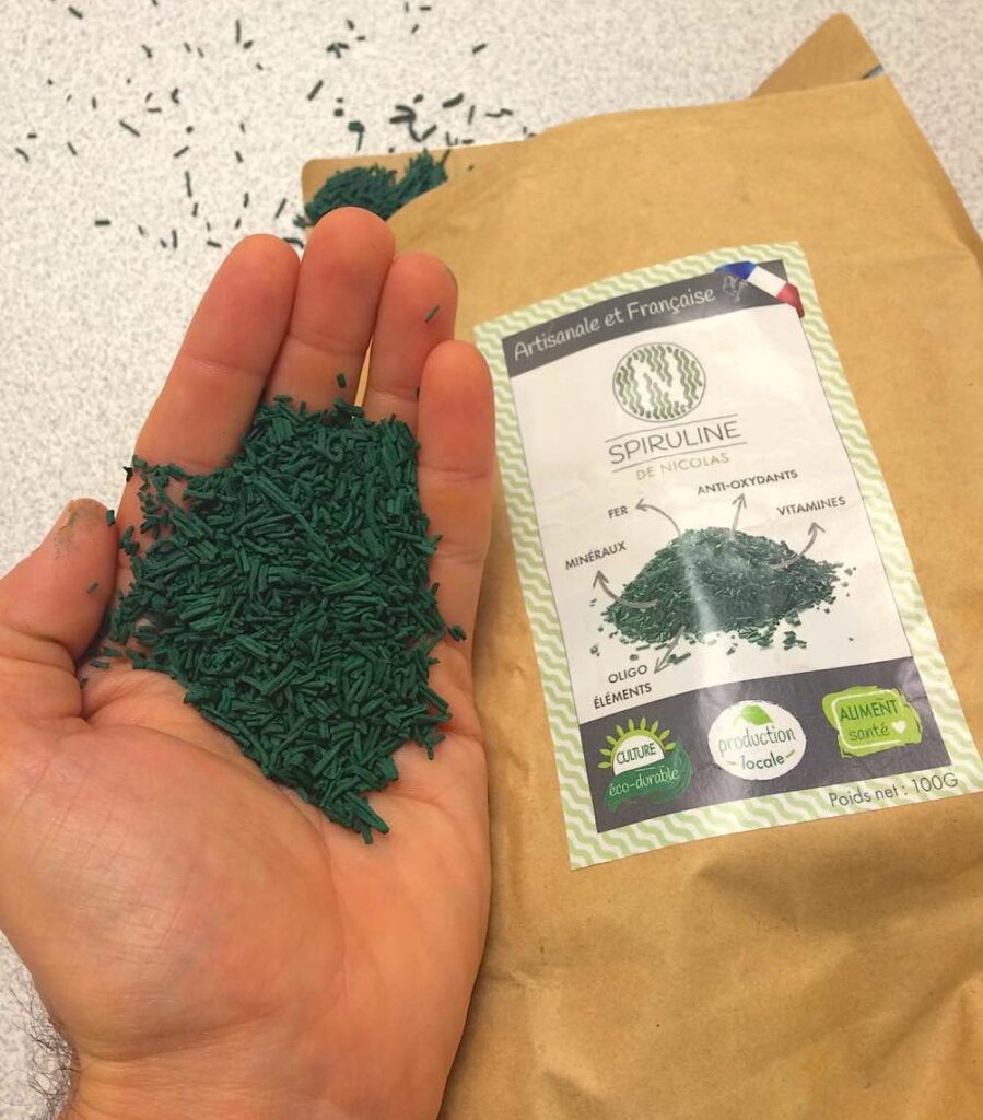 Spirulina, a health and nutrition product to supplement a freediver's diet. 